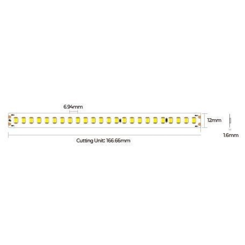 LED лента COLORS 144-2835-48V-IP20 5.4W 580Lm 4000K 5м (DS8144-48V-12mm)