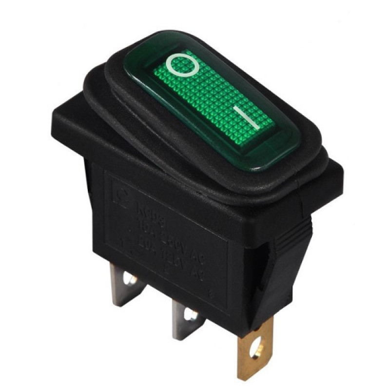Перекидной переключатель TNSy KCD3-103W GR/B IP54 зеленый (TNSy5500851)