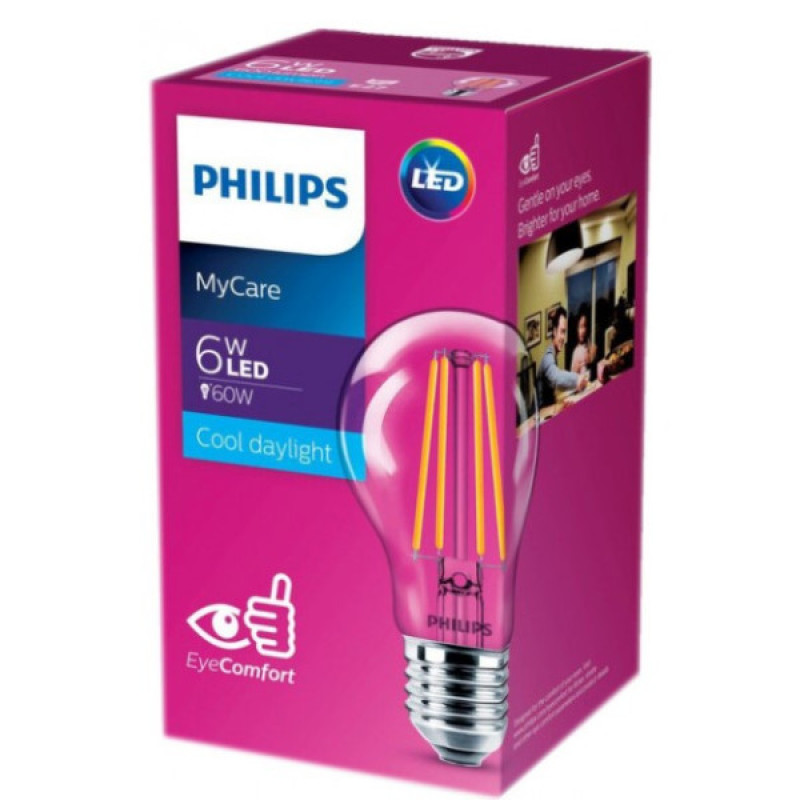 Светодиодная лампа Philips 929001974608 LED Classic 865 CL NDAPR A60 E27 6Вт