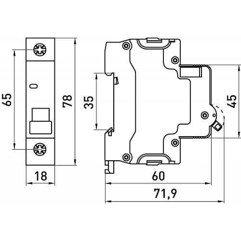 Модульный автоматический выключатель E.Next e.mcb.stand.60.1.B25 1р 25А B (s001110)