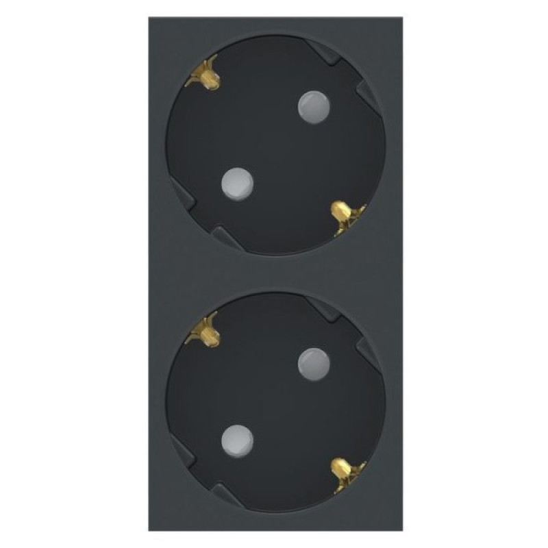 Двойная розетка Schneider Electric NU306754A 45° (антрацит)