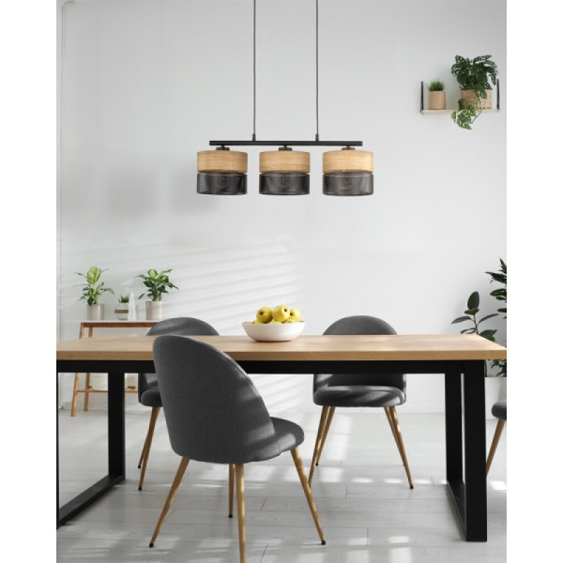 Подвесной светильник, люстра TK Lighting 4801 Nicol E27 3x15W IP20 черный