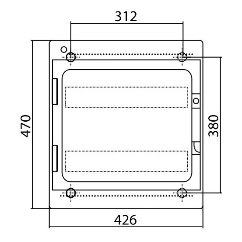 Щит настенный 36 мод. с дверцей RAL7035 Ram Base, DKC