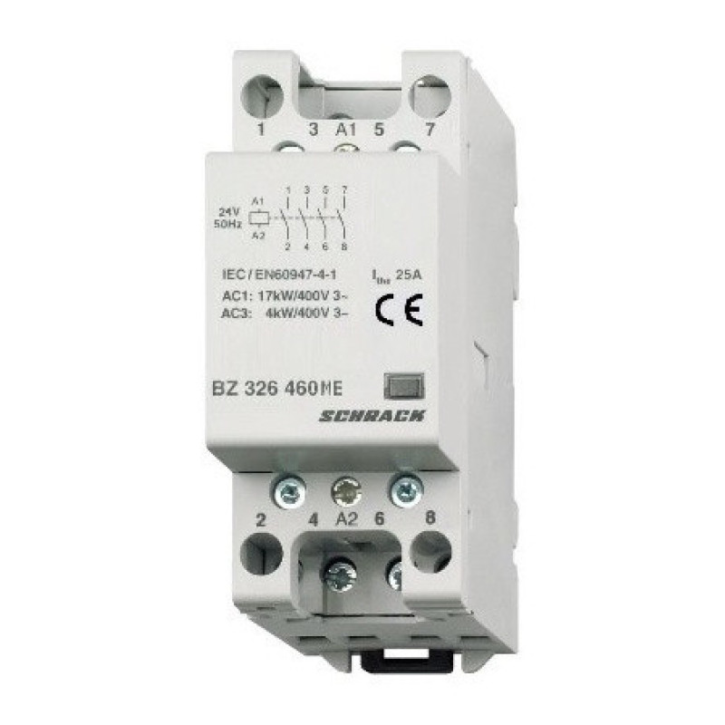 Контактор 25А 4НО 24В AC, Schrack