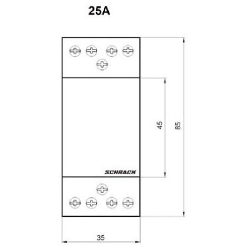 Контактор 25А 4НО 24В AC, Schrack