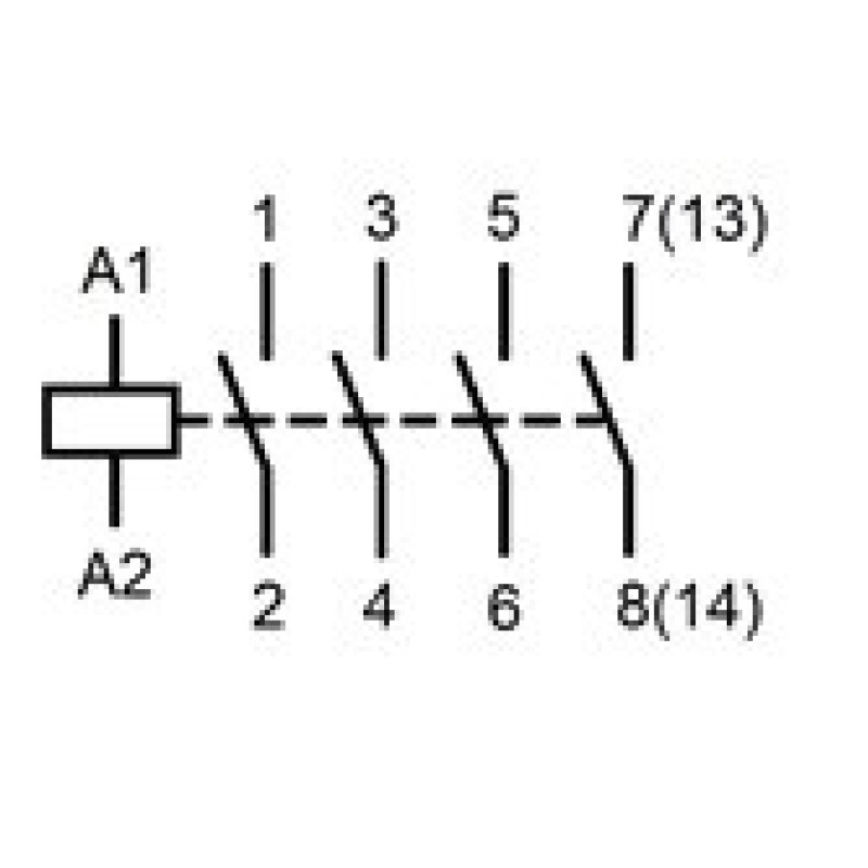 Контактор 25А 4НО 24В AC, Schrack