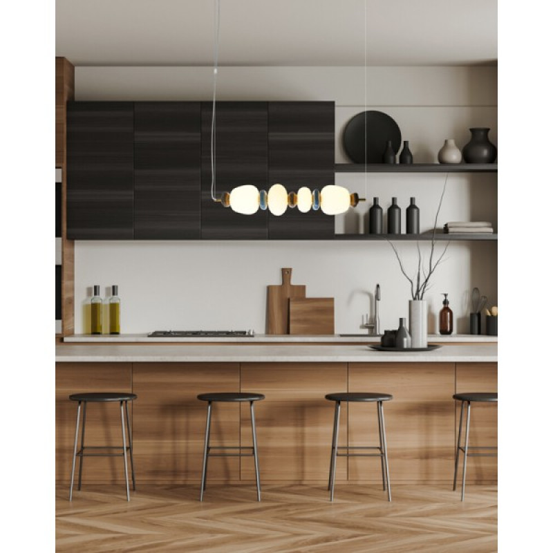 Підвісний світильник, люстра Italux PND-94981-4C-GD Evans LED 1x22W 3000K 2560Lm IP20 золотий