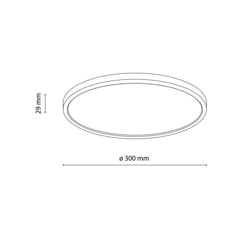 Потолочный светильник TK Lighting 6901 Aqua LED 1x24W 3000K/4000K/6000K 2565Lm IP54 черный