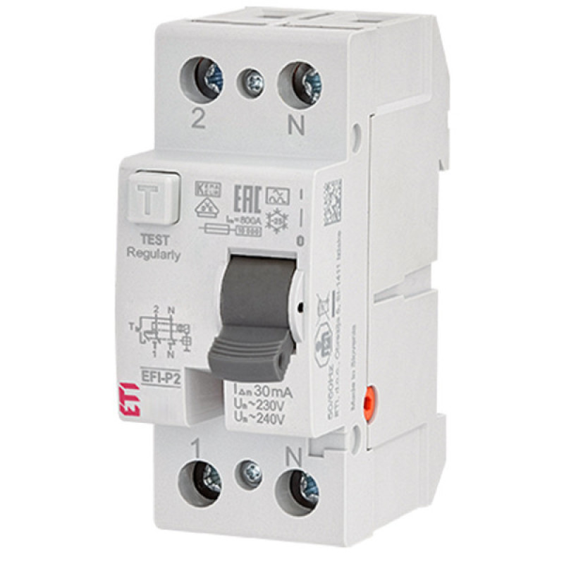 УЗО Eti 1Р+N EFI6-P2 80/0,03 A 6кА (2061264)
