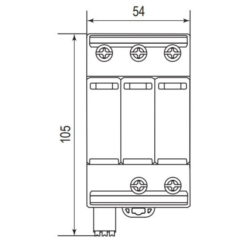 Обмежувач перенапруги ETI 002440504 ETITEC M T12 300/7 (3+0 3p TNC)