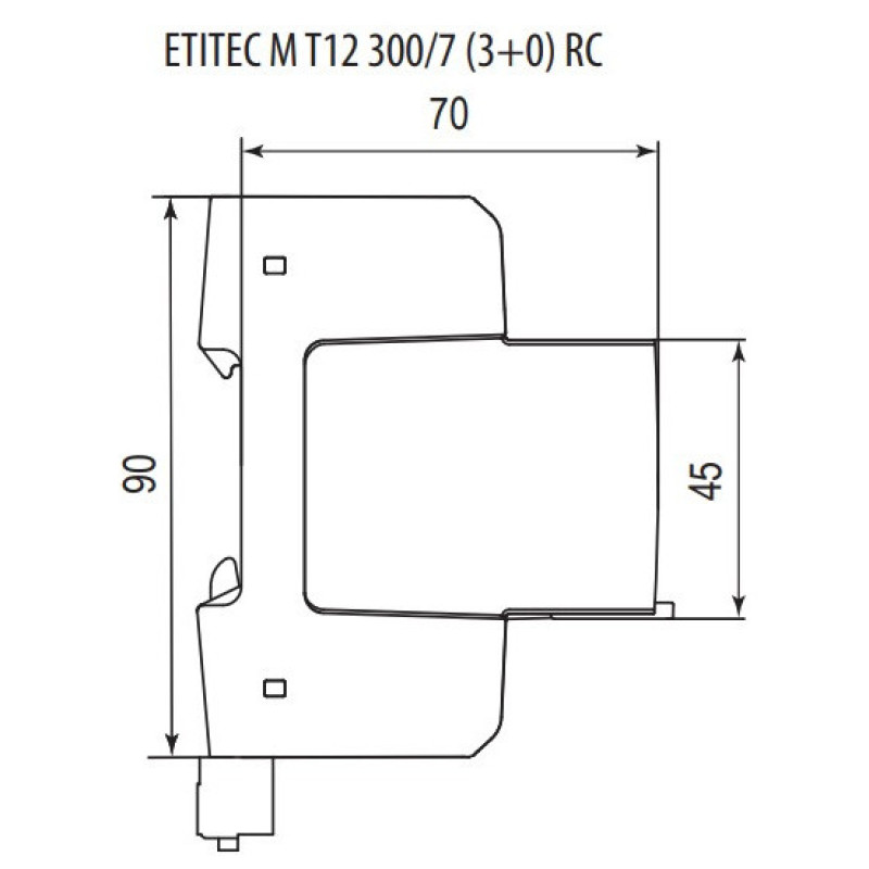 Обмежувач перенапруги ETI 002440504 ETITEC M T12 300/7 (3+0 3p TNC)