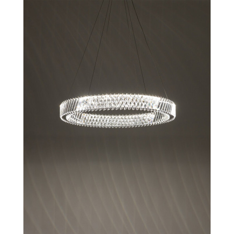 Подвесной светильник, люстра Nowodvorski 11706 Luxora Round LED 1x38W 3000K 3400Lm IP20 хром