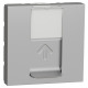 Одинарна комп'ютерна розетка Schneider Electric NU341130 RJ45 cat.5e UTP з полем для напису 2М (алюміній)