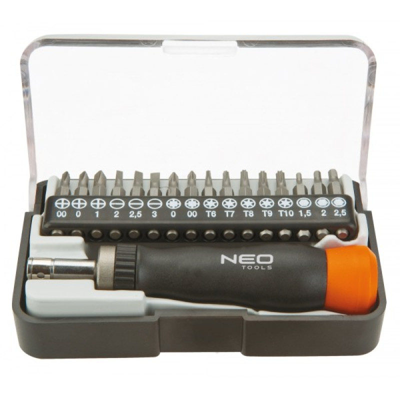 Набір прецизійних насадок з утримувачем Neo Tools 04-228 (17шт)