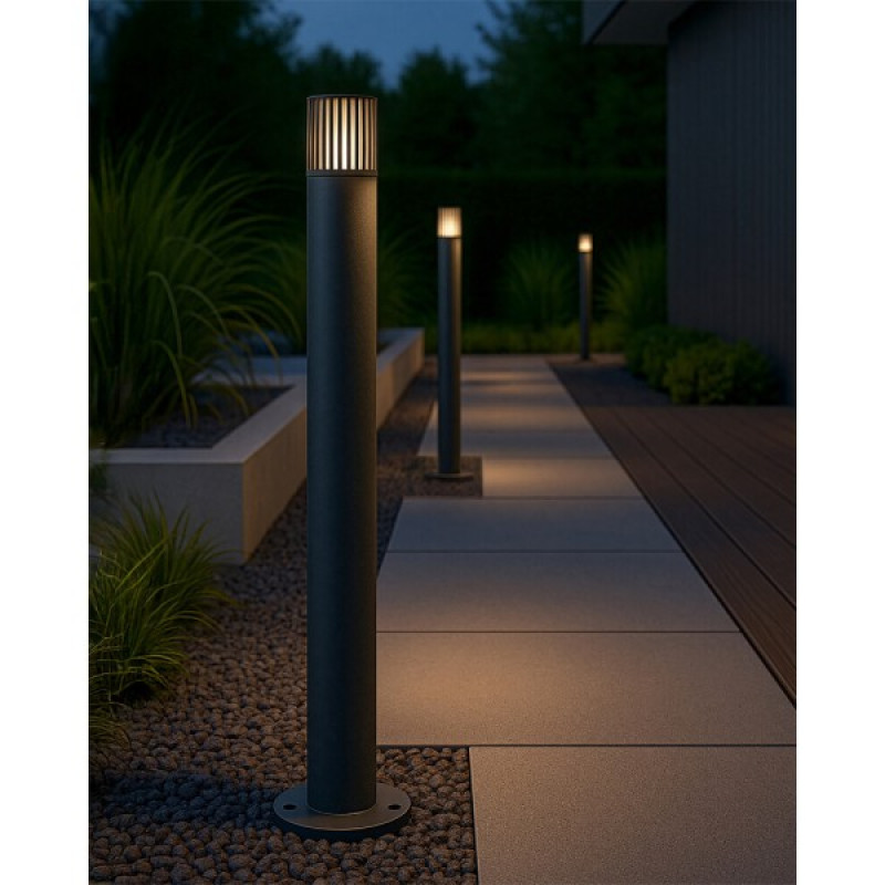 Уличный светильник TK Lighting 16172 Ribo E27 1x15W IP54 серый