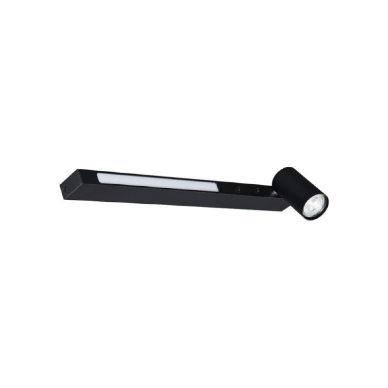 Бра, настенный светильник Zuma Line W230757202 Mannari GU10+LED 1+1x5W+8W 3000K 200Lm IP20 черный (5905316650619)