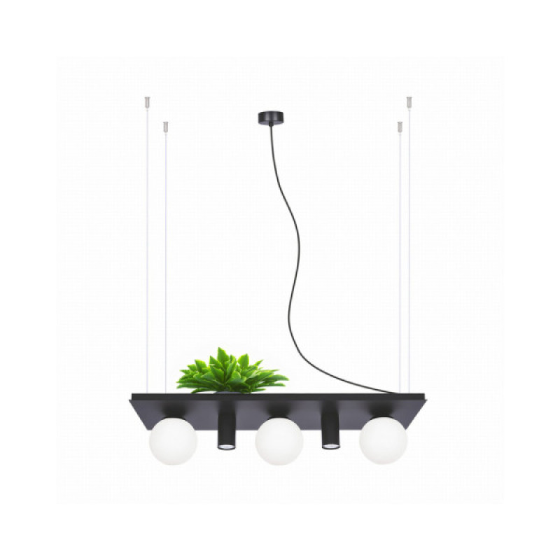 Люстра Zuma Line 5555 Shelf E14+GU10 5x10W IP20 Черная