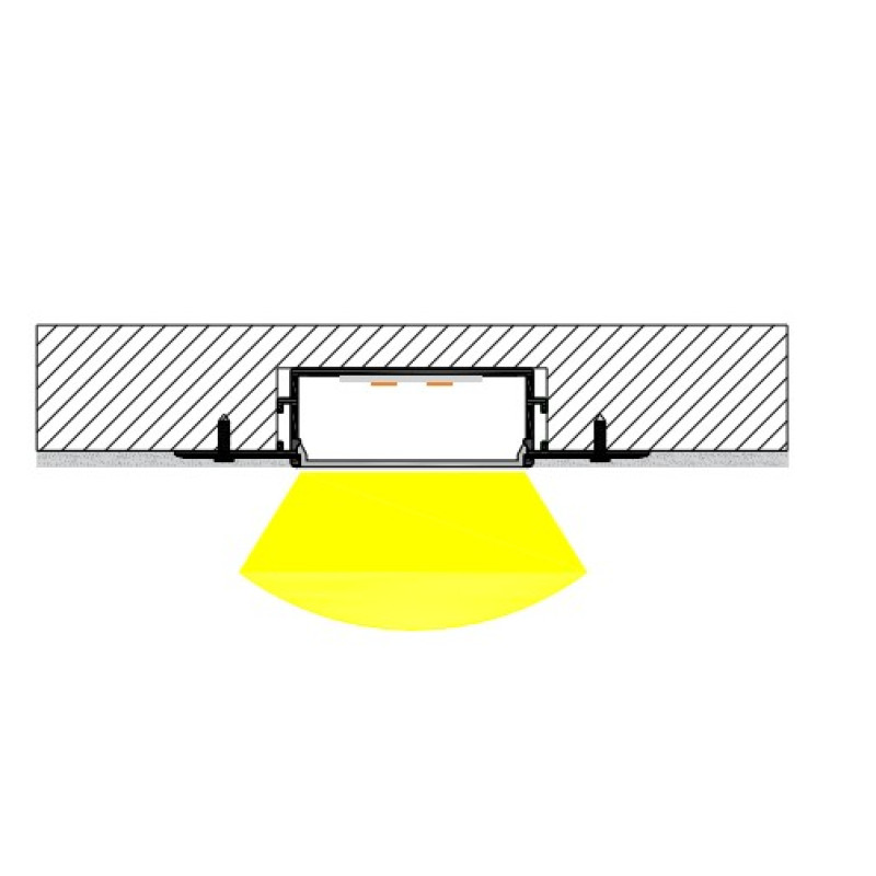 LED-профиль под шпаклевку ALUMLED с рассеивателем, 3 метра (LD98201_3)