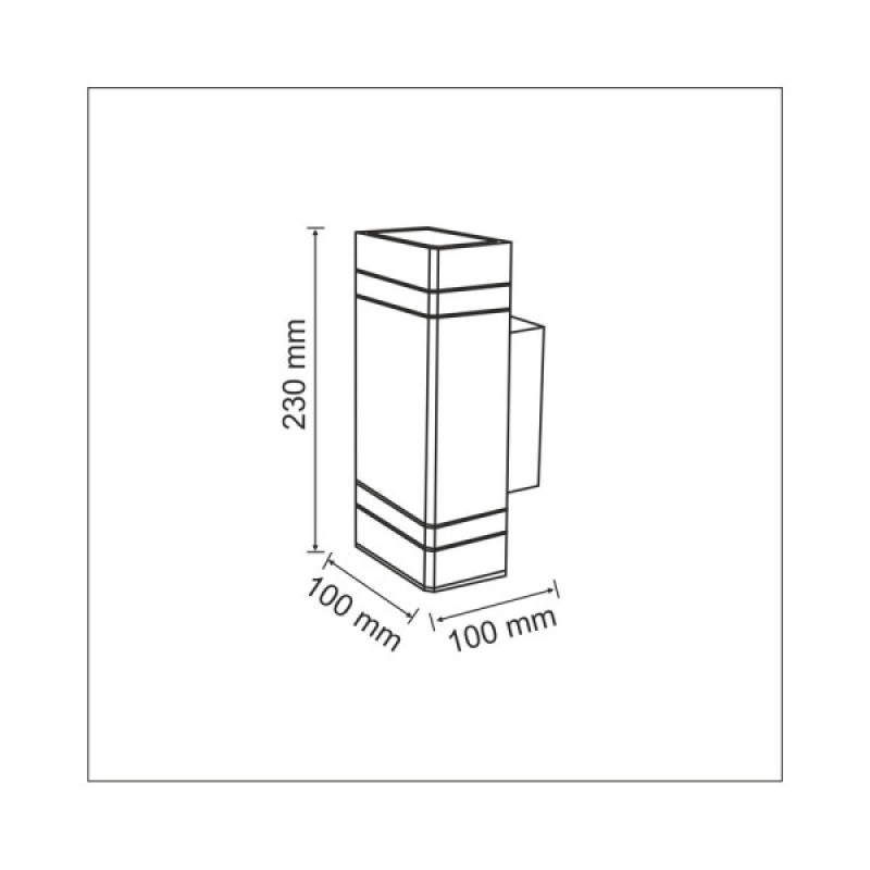 Вуличний світильник Goldlux 307866 Gilbert GU10 2x10W IP44 BK