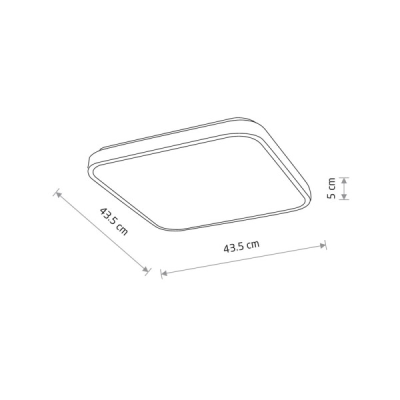 Потолочный светильник Nowodvorski 8134 Agnes Square LED 1x32W 4000K 2500Lm IP44 белый