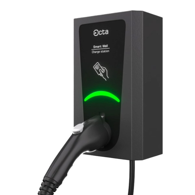 Однофазная зарядная станция для электромобиля Octa Energy SW107-C1 Smart Wall на 7кВт (Type 1)