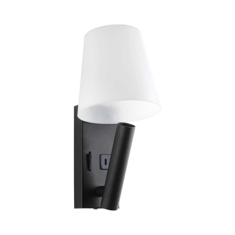 Світильник настінний Violux UMBRELLA USB+TYPE-C VIOLUX 3W 4200K IP20 чорний ( 552123 )