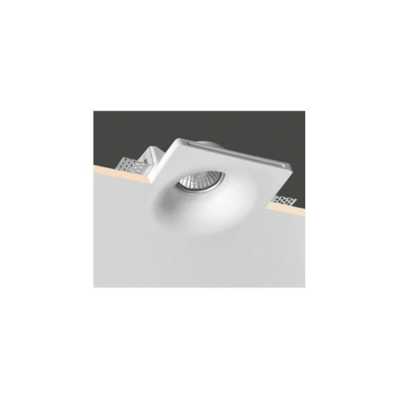 Гипсовый точечный врезной светильник Oledim 7771267 TS1 GYPSUM GU10 1x10W IP20 Белый