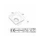 Гипсовый точечный врезной светильник Oledim 7771267 TS1 GYPSUM GU10 1x10W IP20 Белый
