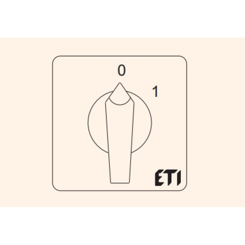 Кулачковый переключатель в корпусе ETI 004773184 CS 40 92 PNGLK (4p «0-1» IP65 40A блок)