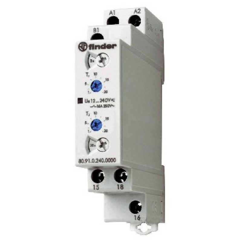 Реле времени Finder 1CO 16A 12-240В AC/DC (809102400000)