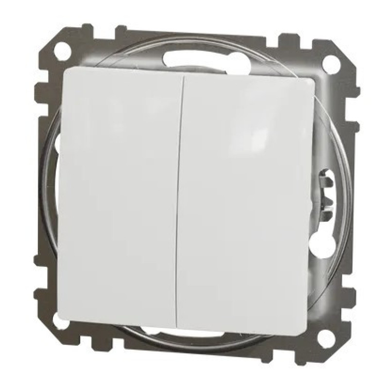 Двоклавішний перемикач Schneider Electric Sedna Design & Elements білий SDD111108
