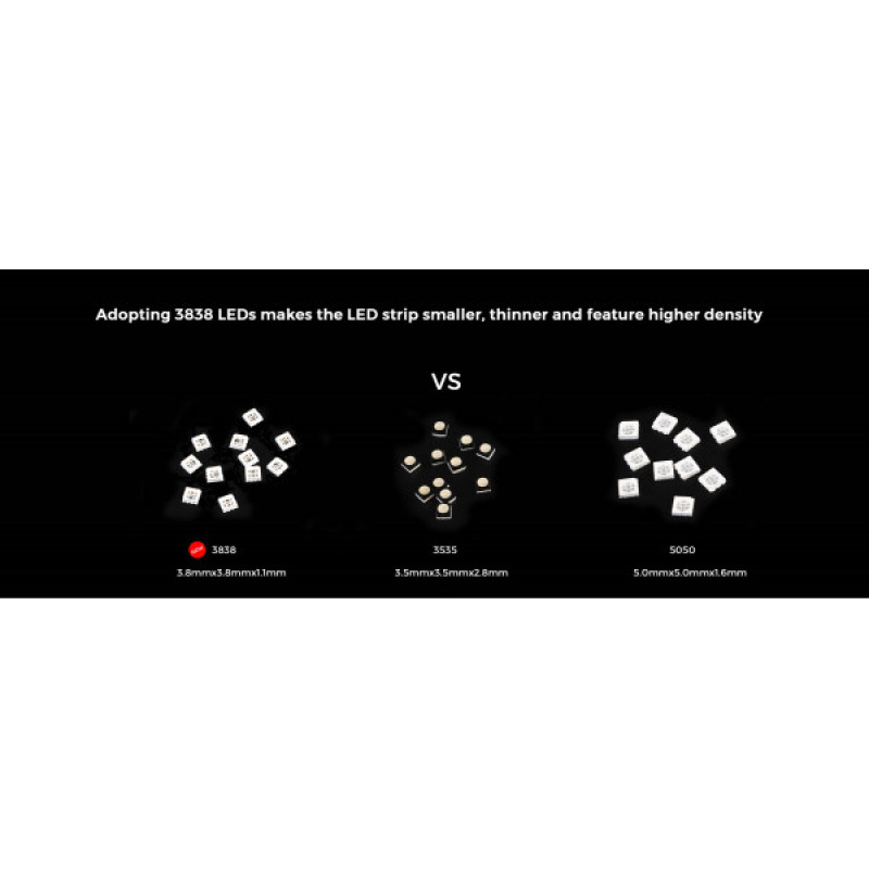 LED стрічка COLORS 120-3838-24V-IP33 10W RGB 5м (DA120RGB-24V-8mm)