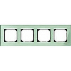 Четырехместная рамка M-ELEGANCE glass зеленая Merten, MTN404404