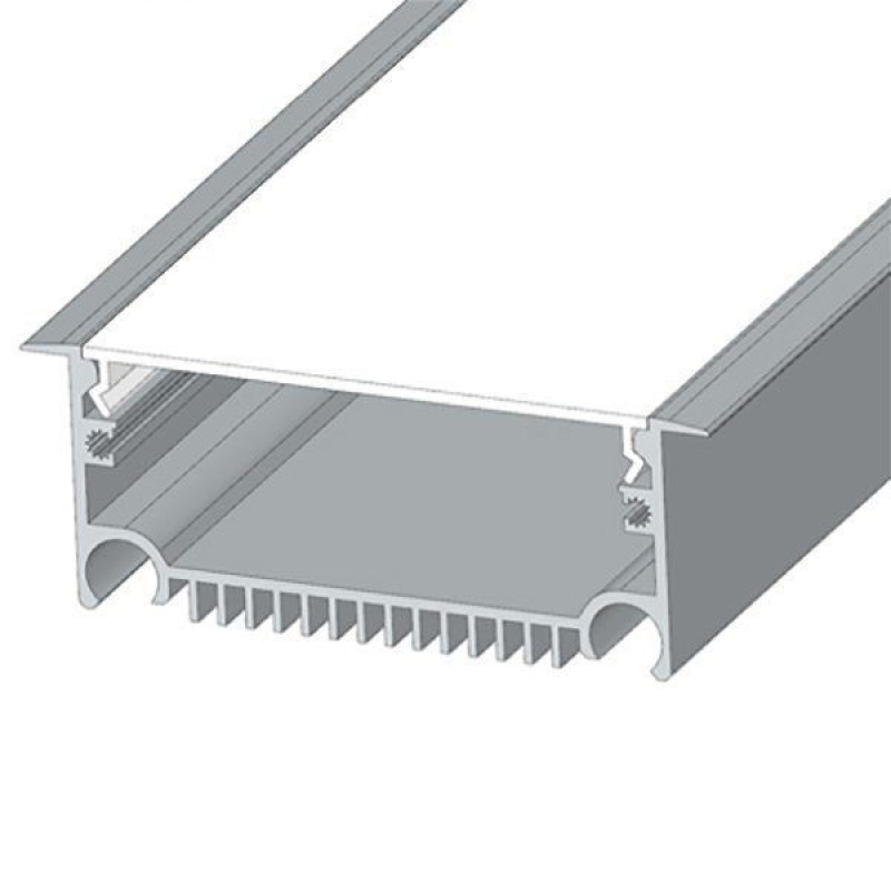 LED-профиль алюминиевый, врезной, широкий, 3 метра (ЛСВ70_3)