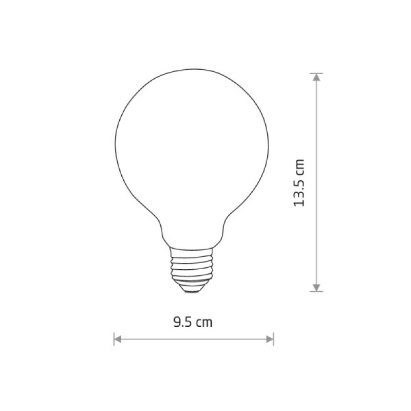 Світлодіодна лампочка Nowodvorski 9177 Cable Electro Glass Ball LED E27 1x8W 3000K 840Lm IP20 біла
