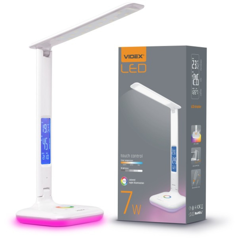 Настольный LED светильник Videx 7Вт 3000-5500K (VL-TF05W-RGB)