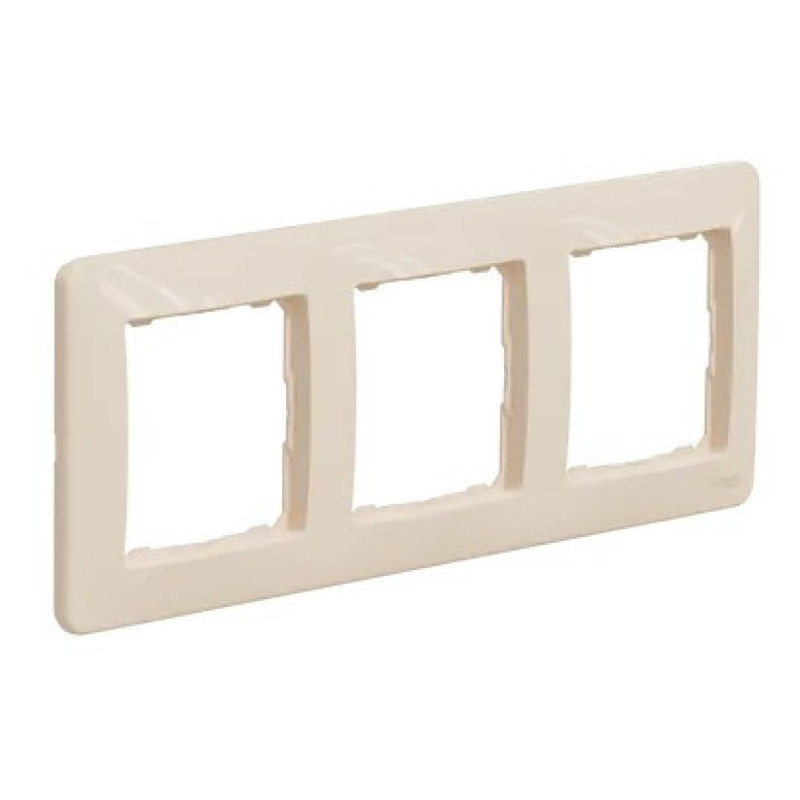 Рамка 3-постовая Schneider Electric Sedna Design бежевая SDD312803