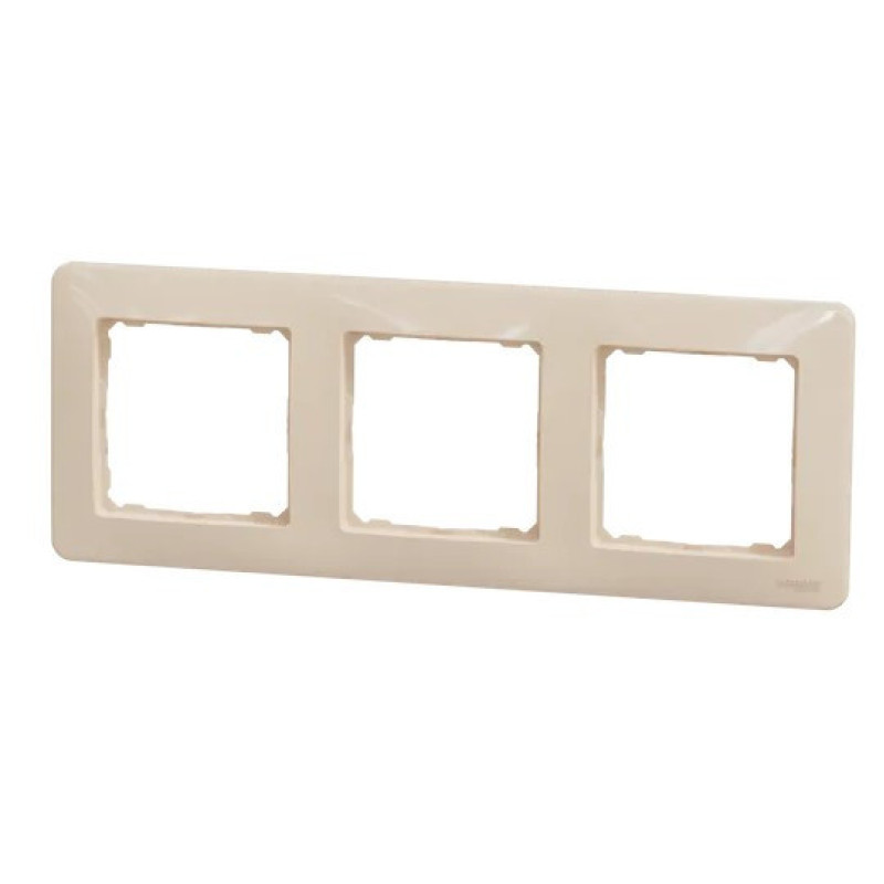 Рамка 3-постовая Schneider Electric Sedna Design бежевая SDD312803