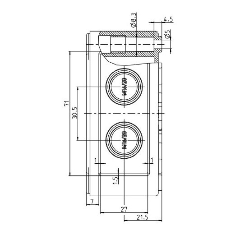 Вологозахищена сполучна коробка Spelsberg PC 1309-6-m (10-M16/20) (sp12740901) IP66 для вулиці