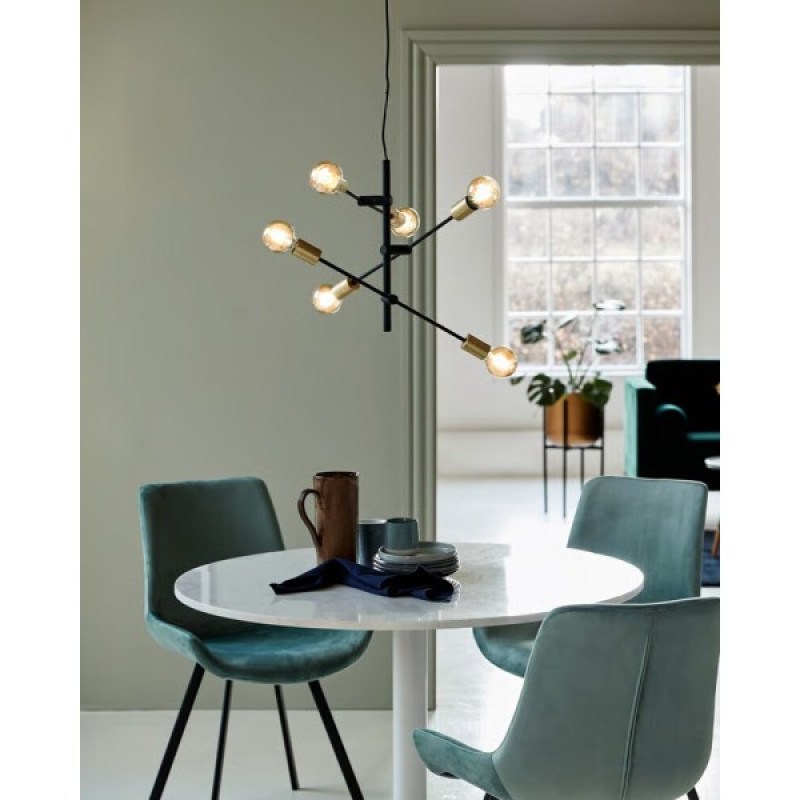 Подвесной светильник, люстра Nordlux 48933003 Josefine E27 6x25W IP20 черный