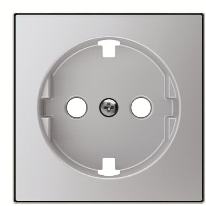 Центральна плата розетки ABB Sky 2CLA858890A1301 8588.9 PL із заземленням (срібло)