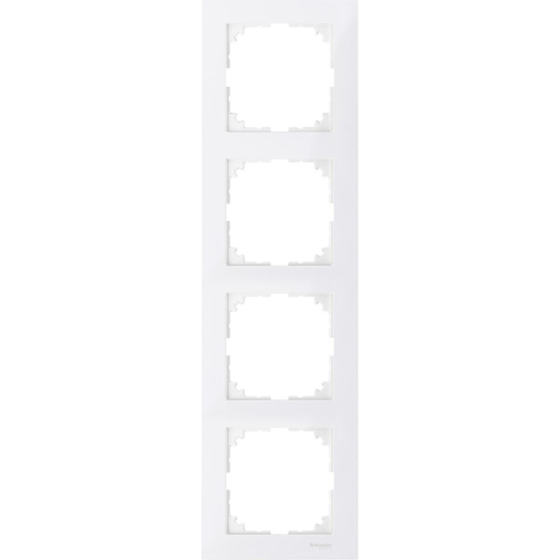 Чотирьохмісна рамка Schneider Electric M-PURE MTN4040-3619 полярно-біла