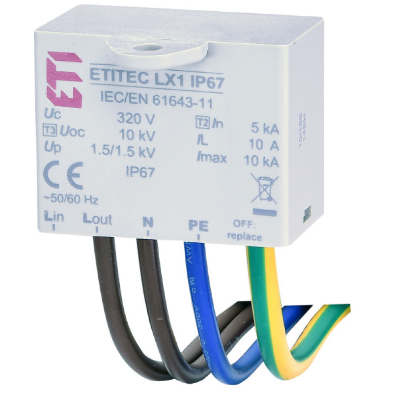 Обмежувач перенапруги ETI 002442983 ETITEC LX1 IP67