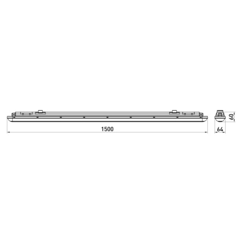 Пылевлагозащищенный светильник E.Next e.LED.cpw.stand.48.6500 48Вт 6500К 1500мм IP65 (l0810013)