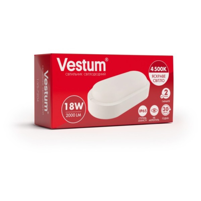 Овальный светильник Vestum 1-VS-7204 18Вт 4500K 220В