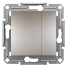 Трехклавишный выключатель Schneider Electric Asfora EPH2100169 (бронза)