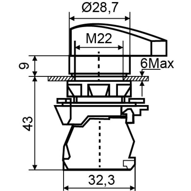Переключатель Аско-Укрем TB5-AJ33 (I-0-II) (A0140010161)