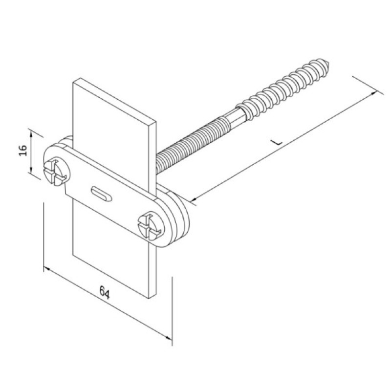 Держатель ленты Leo Lightman Fix 40 StZn (315011)