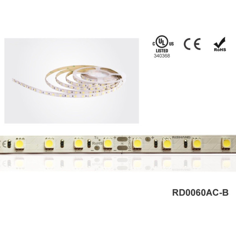 Светодиодная лента RISHANG 60-5050-24V-IP20 10.8W 2700K/6500K 5м (RD0060AC-B-MW)