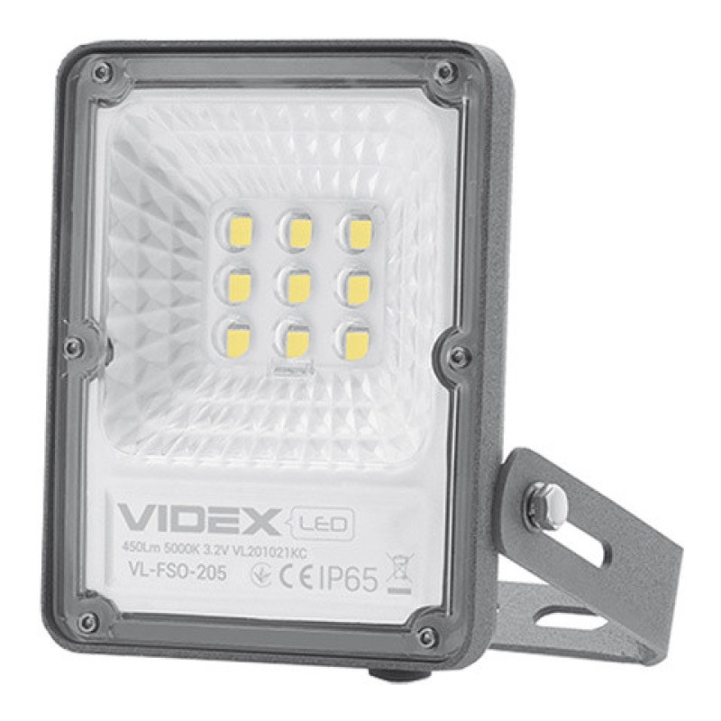 Автономний LED прожектор Videx 10Вт 5000K (VL-FSO-205)